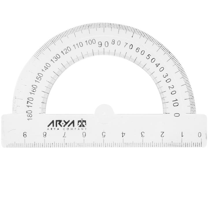 نقاله 180 درجه آریا کد 8024 - بسته 4 عددی Arya 180 Degree Protractor Code 8024 - Pack of 4